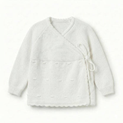 Conjunto bebé Tico de malha com bolinhas: Casaco e Polaina 100% algodão: Celeste / 3-6 meses